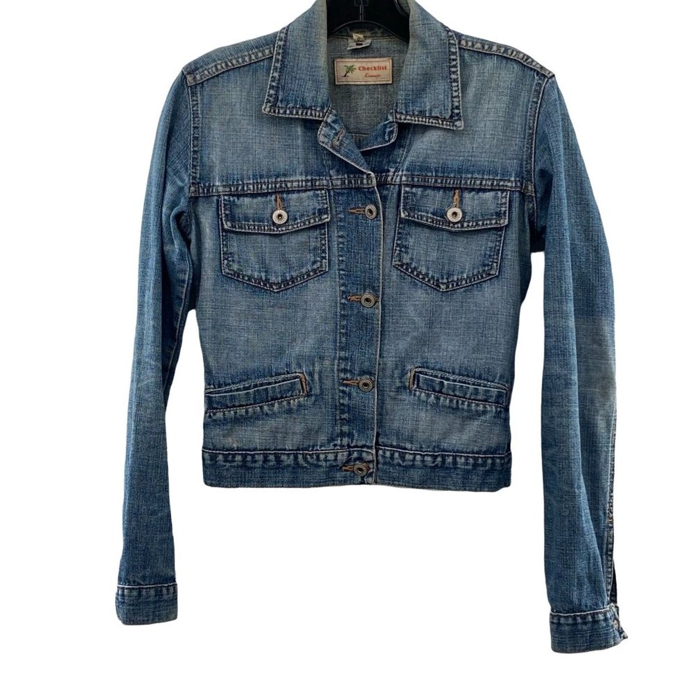 CHECKLIST SUMMER VERY COMFY BLUE JEAN JACKET WOMENS PETITE